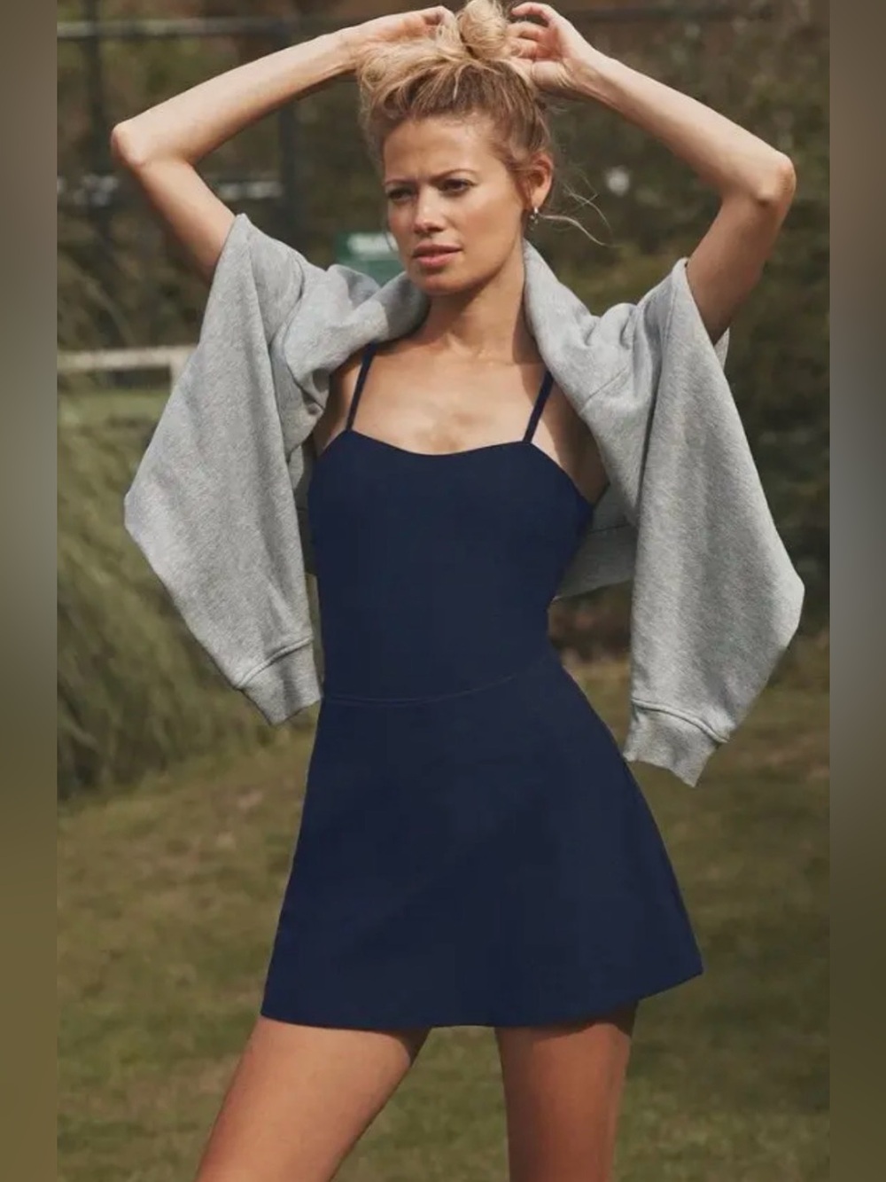 Alo - Alosoft Courtside Tennis Dress Navy Small
